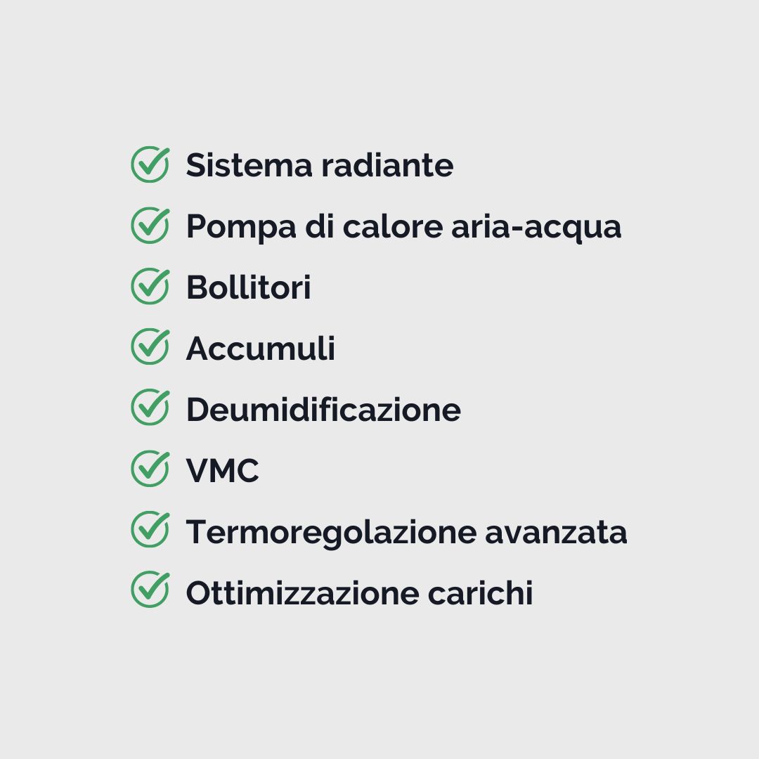 Tecnologie utilizzate per il progetto dell'impianto efficiente di riscaldamento e condizionamento di un'abitazione